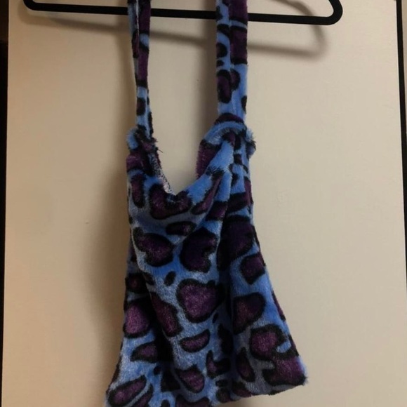 Fuzzy Cheetah Tote Bag - Picture 1 of 1